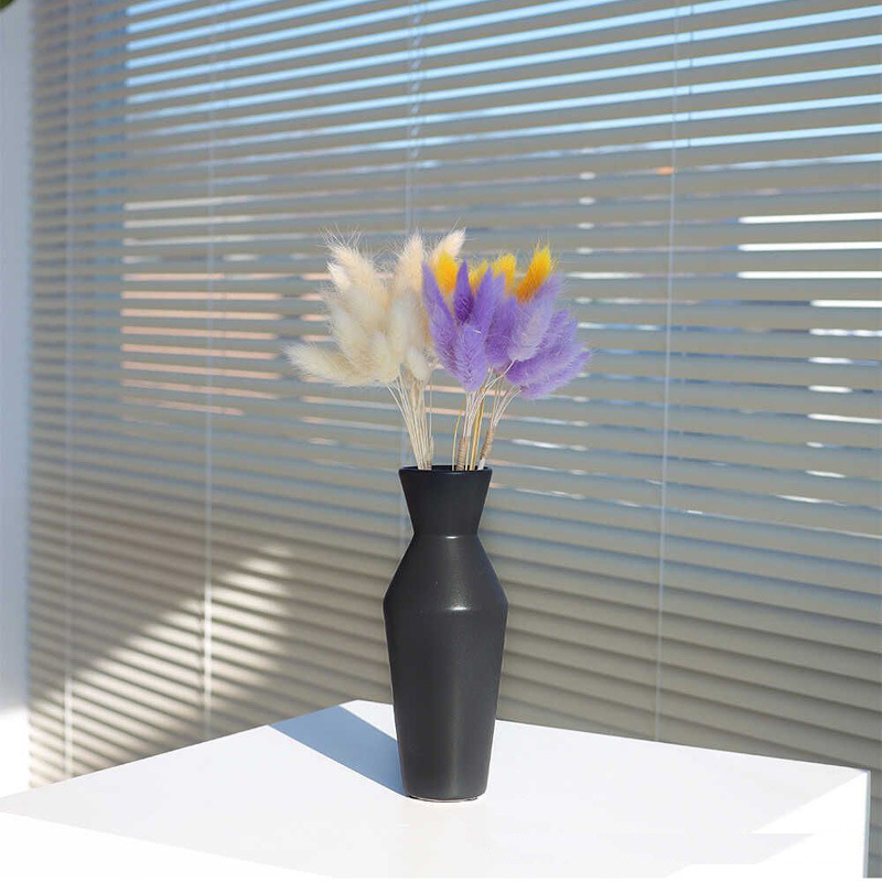 Creativo simple florero de cerámica en blanco y negro arreglo de flores Nordic ins estilo decoración geométrica forma especial-dispositivo de flores en forma