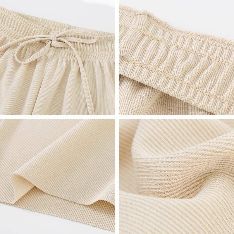 Ice Silk Floor Towers Women's Summer Thin High Waist Sagging Slim Crop Pants Narrow Straight Wide Leg Pants Casual Pants