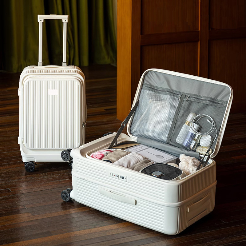New Side Open Lid Large Capacity Luggage Case Women's Trolley Case Suitcase Student 20 Inch Boarding Travel Password Box
