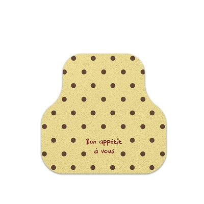 Simple polka dot pattern car floor mats, car interior decorative mats, can be customized according to your design (Avtomobil döşəmə paspasları) - light-milk-coffee-polka-dot-single-row-5050cm1969-1969