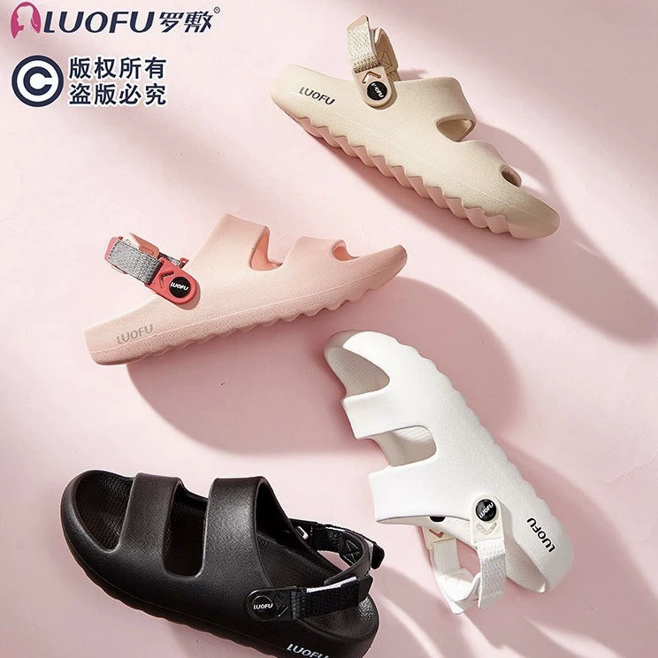 LUOFU Luo Shi новый внешний ношение сандалий тапочки мужской летний противоскользящий простой модный регулируемый пляж пара сандалий
