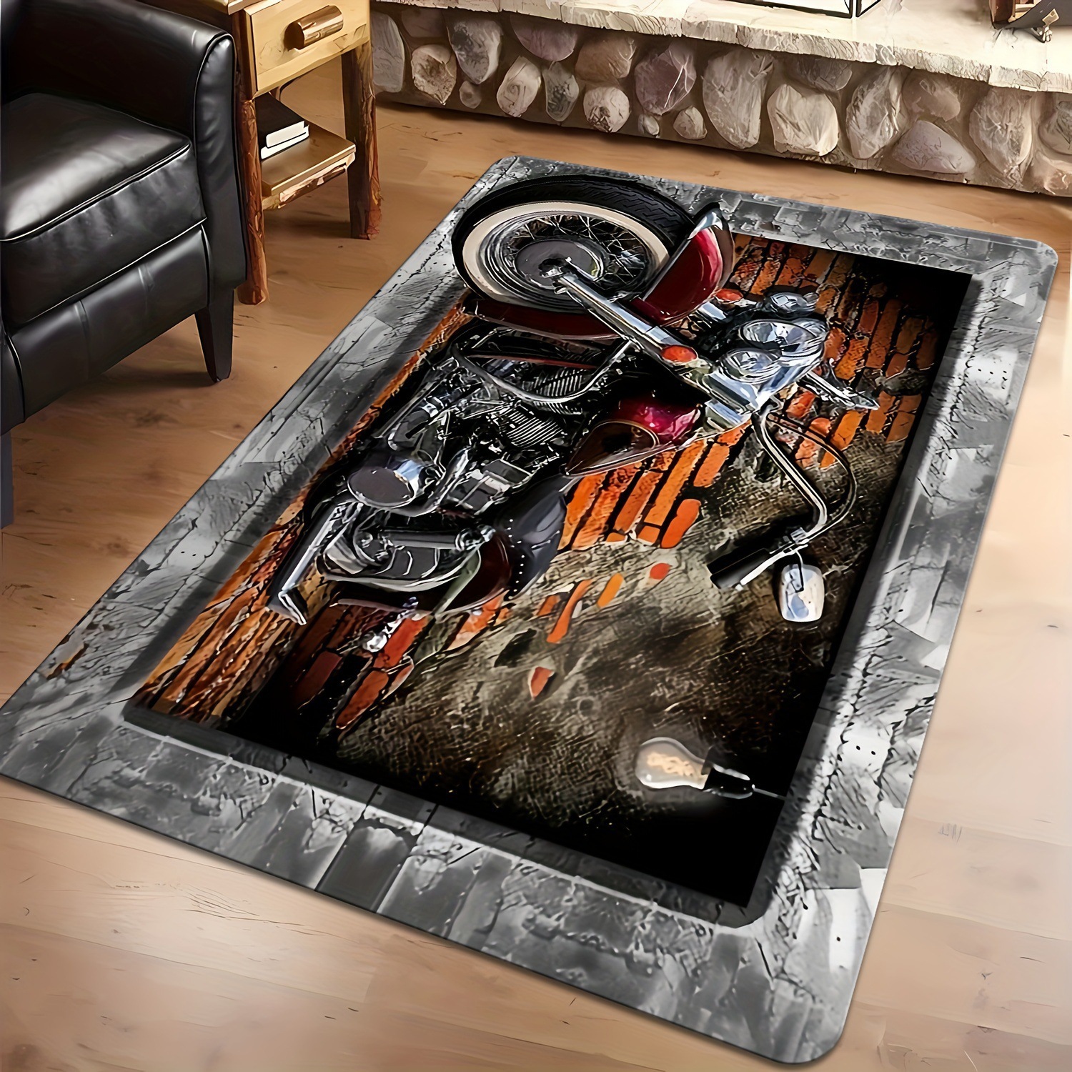 American-Style Cross-Border Racing-Themed Entrance Mat, Washable, Customizable, Labelable, Direct from Manufacturer, Diatomaceous Earth Foot Mat