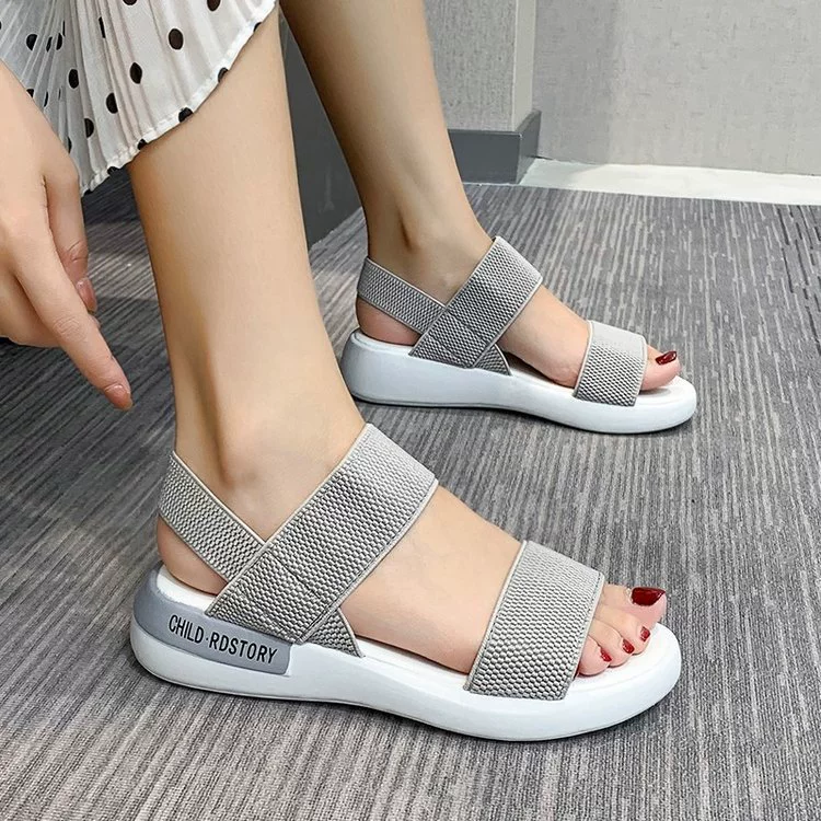 Sports Sandals Women, Elastic Summer Beach Footwear, Breathable Straps, Sizes 35–40