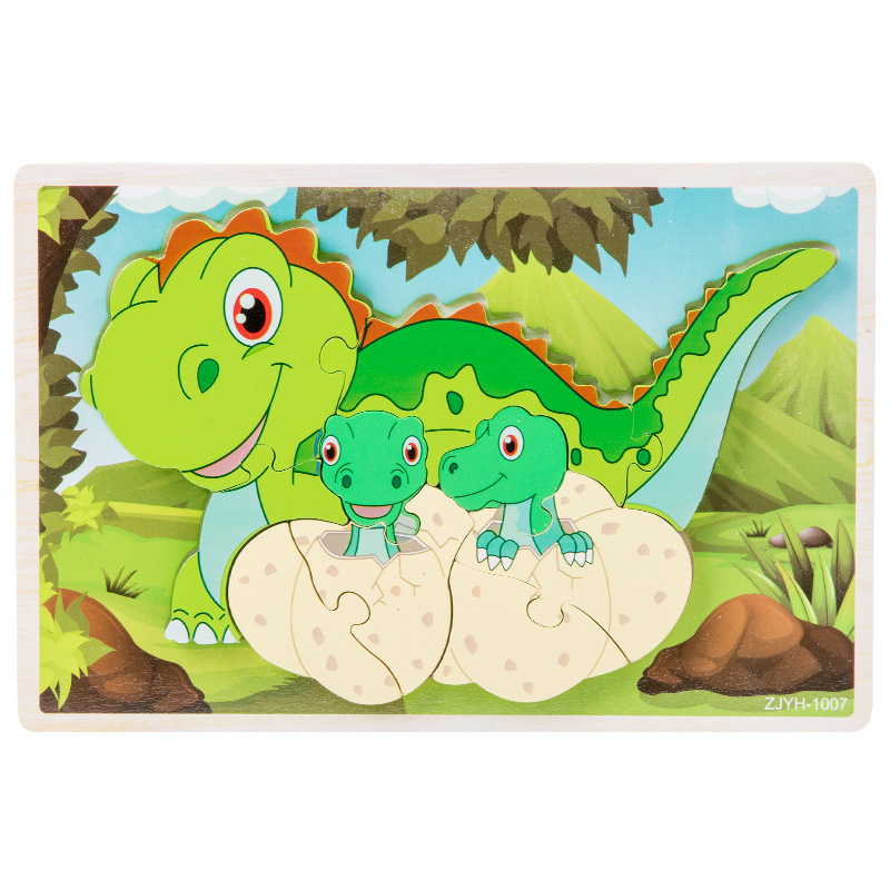 Puzzles de madera tridimensionales bloques de juguetes de construcción para niños 1 1 2 - 3D años y medio 6 niños niñas educación temprana