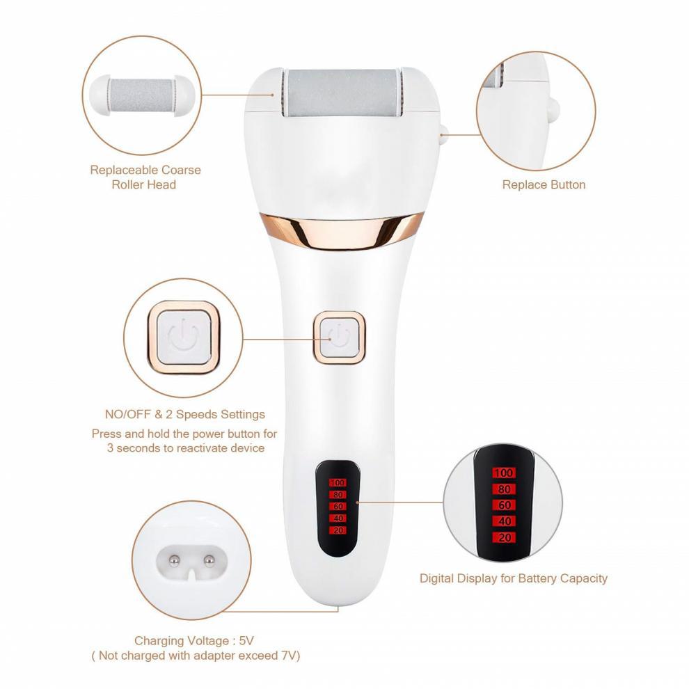 New Electric Foot Grinder Beauty Foot Peeling Machine USB Charging Beauty Pedicure Tool Feet Pedicure Dead Skin Callus Remover