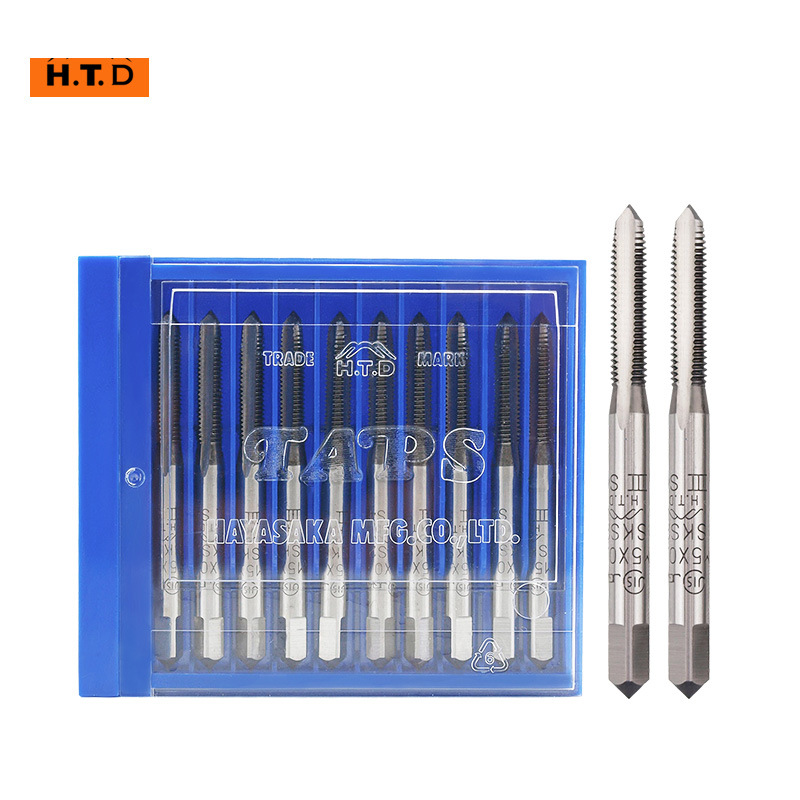 【批发】手用丝锥先端机用丝攻2模具公制中牙嗒直槽加工孔M0.9-16