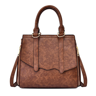 Europe and the United States fan cross-border new large-capacity Women's bag trendy line simple retro ladies shoulder bag all-match handbag bag