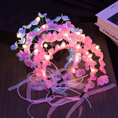 新しい蝶の花のヘアピン、発光少女の妖精のヘアアクセサリー、完成したパフォーマンス小道具メーカー卸売