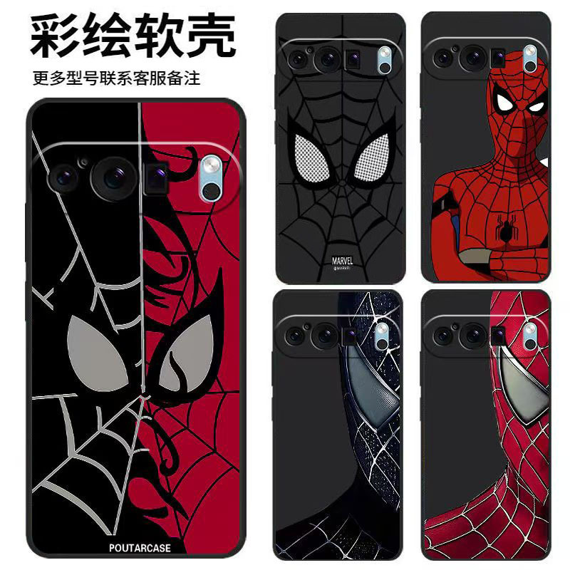 For Google pixel9pro Phone Case Painted 7Pro Spiderman 8a Drop-resistant pixel6PRO Cross Border Soft