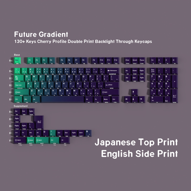 JCM 将来二重彫刻半透明 Pbt オリジナルフルセットキーキャップ韓国語ロシアヨーロッパ標準小言語緑磁軸|undefined