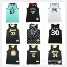 跨境美式篮球服电影版湖人勇士詹姆斯库里无袖运动背心球衣透气男
