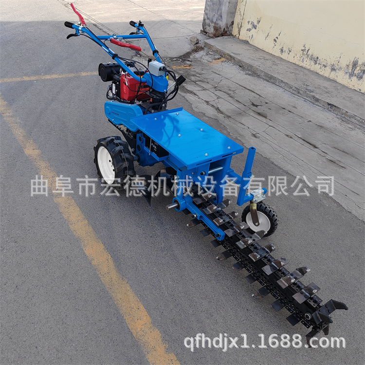 水管电缆地埋线挖沟机 小型链条开沟机图片 胡同埋管开槽机