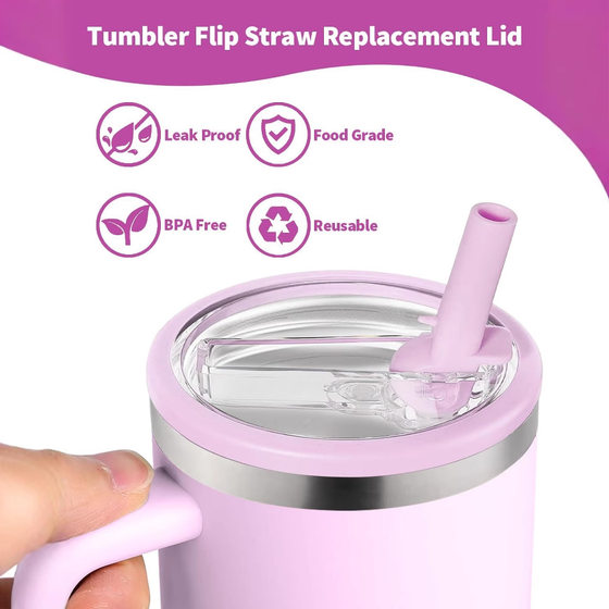 Stanley cup accessories 40oz car cup kettle lid replacement straw replacement leak-proof spill-proof cup lid with straw