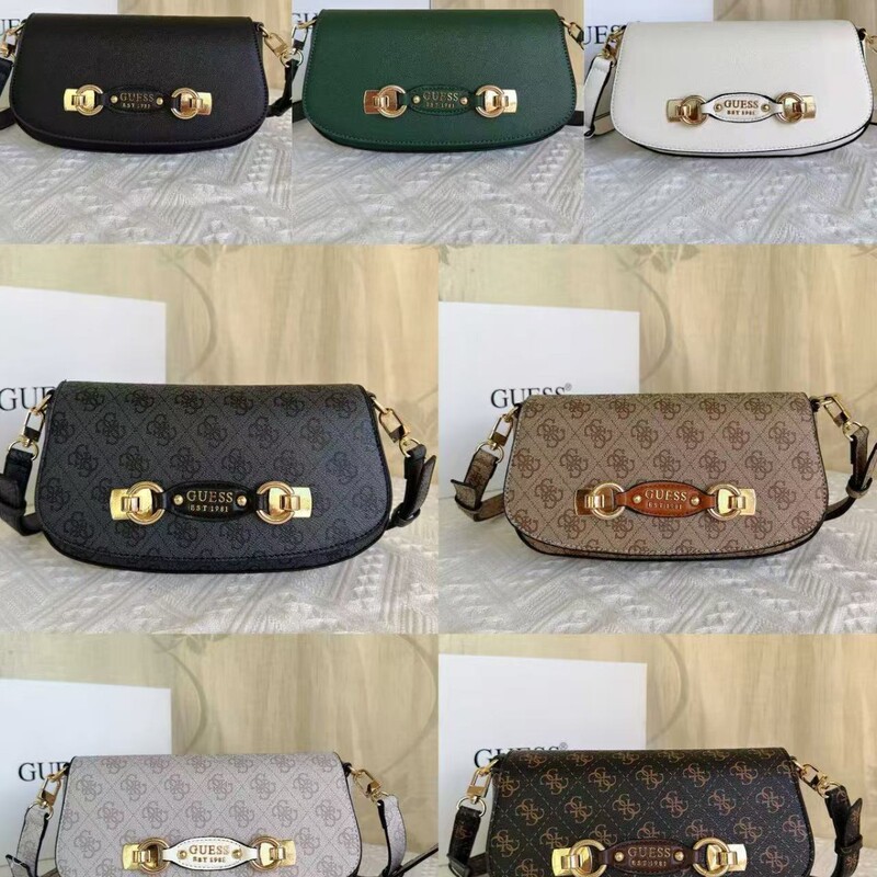 New foreign trade GUESS women's bag with printed design, versatile European and American style, shoulder, hand-held, and crossbody bag, retro, vintage, light luxury, and fashionable New foreign trade GUESS women's bag with printed design, versatile European and American style, shoulder, hand-held, and crossbody bag, retro, vintage, light luxury, and fashionable