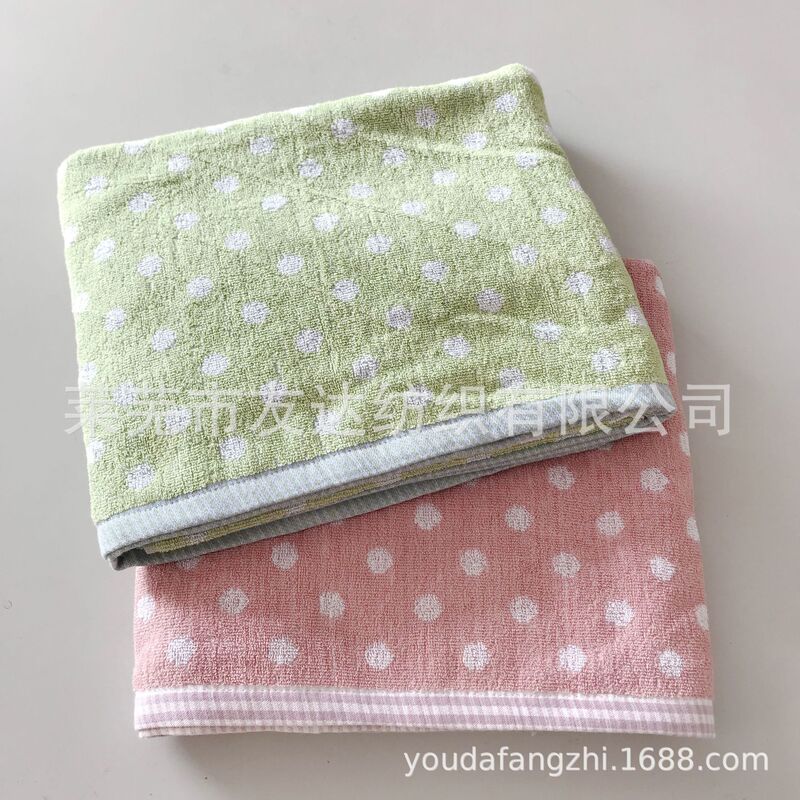 Tail goods wholesale cotton large bath towel cotton wave dot large size bath towel children Air conditioning towel blanket