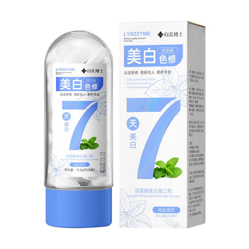Dr. Xiangmei disuelve enzimas blanqueadoras enjuague bucal compacto portátil y duradero aliento fresco fabricante de pasta de dientes probiótica