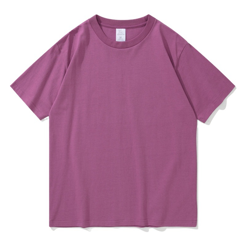 230G Camiseta de algodón pesado cuello redondo suelto personalizado manga corta hombres ropa de clase publicidad camisa cultural ropa de trabajo logotipo impreso