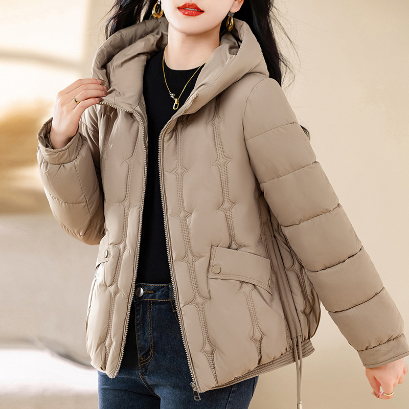 Moda de algodón caliente espeso para mujeres 2024 invierno nuevo estilo coreano casual suelto delgado abrigo de algodón