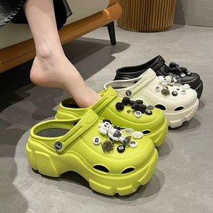 New hole shoes women's thick bottom increased non-slip Fashion Net red cute beach sandals for outdoor summer wholesale