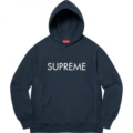 E549 Supreme 22FW Capital Hooded Sweatshirt Royal Blue