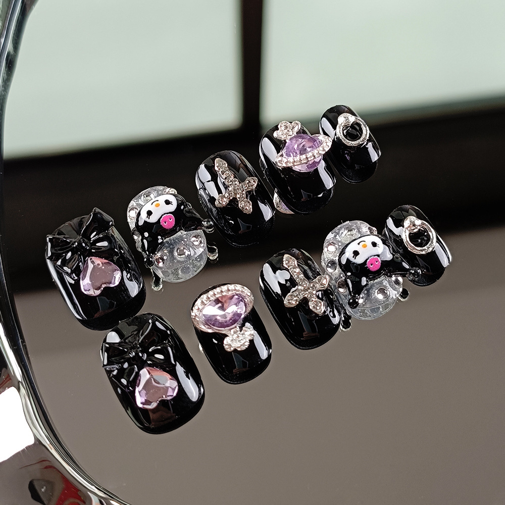 10 piezas de parche de uñas, parche de uñas de amor dulce Cool Kulomi, parche de uñas de uso manual
