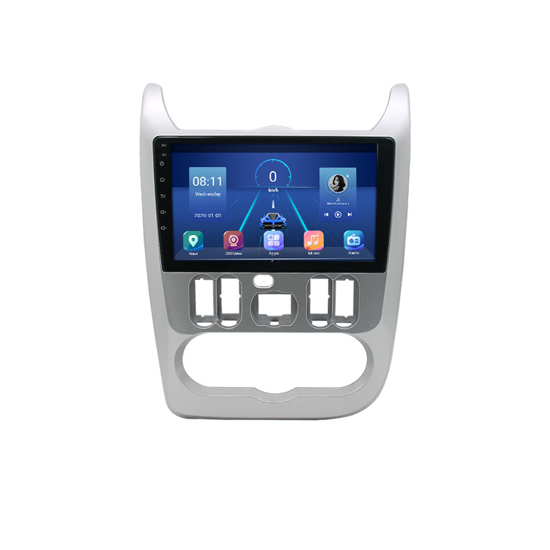 Aplicable a 09-13 Renault Logan Android reproductor de navegación MP5 Radio 4 + 64 Carplay incorporado