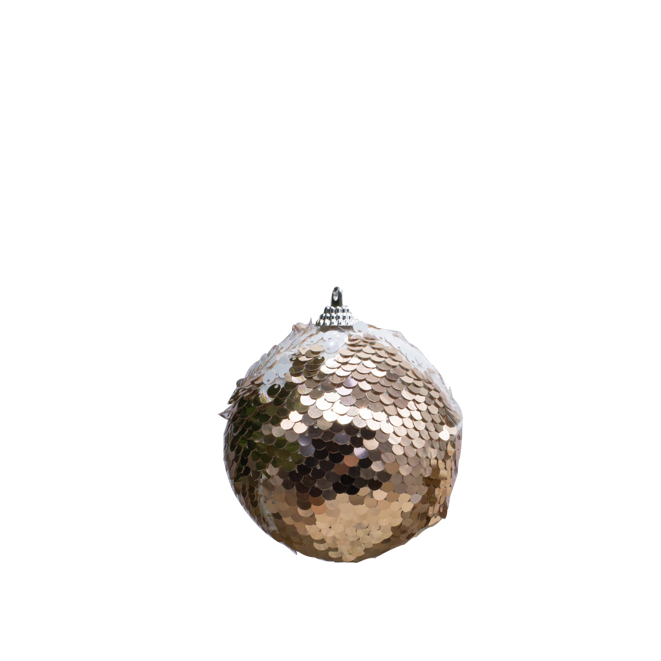 En stock Venta caliente lentejuelas espuma material Navidad bola Navidad árbol colgante 8cm 6 Pack Navidad decoración suministros