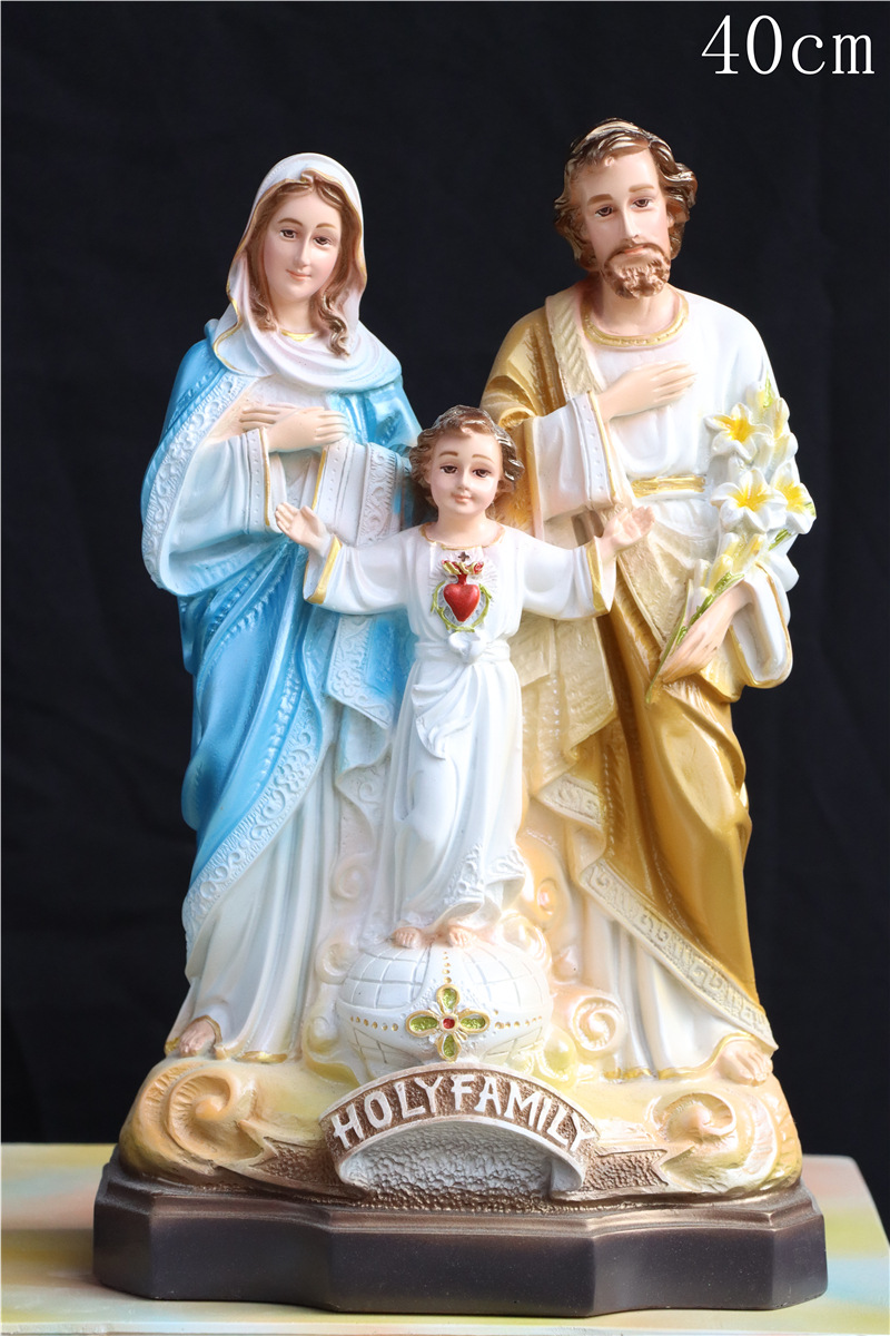 40cm Sagrada Familia tres estatuas de la iglesia regalos minimalistas como la casa sala de estar ornamentos de resina artesanía