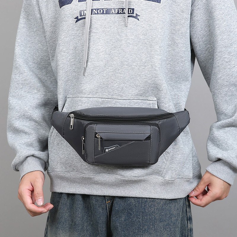 Bolsa de cintura a prueba de agua, mochila de hombro resistente al desgaste, bolsa de pago de negocios portátil al aire libre, bolso de pecho de hombre de gran capacidad