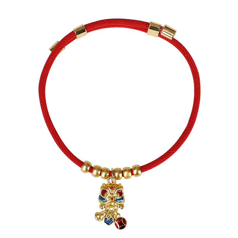 Joyas para gatos collar para mascotas collar para perros collar para gatos ajustable tejido a mano cuerda roja collar para gatos campana para ganar dinero