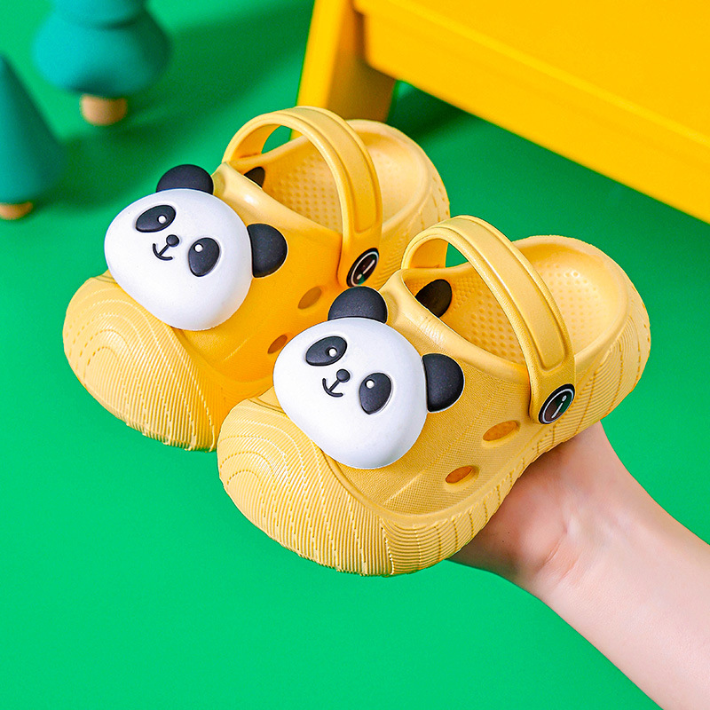 Baby EVA zapatillas para niños panda verano hogar bebé niñas niños zapatos de agujero antideslizante para niños con suela suave
