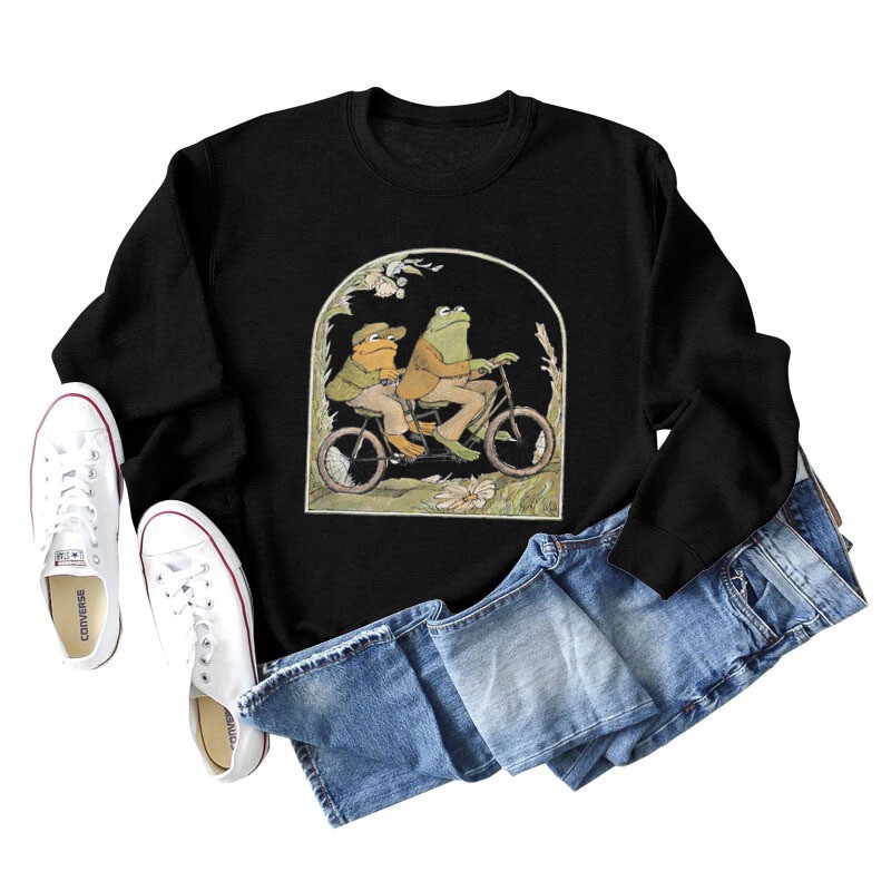 In-Stock Autumn and Winter Export Sweatshirts: Frog and Toad Are Good Friends, Amazon Best-Selling Casual Pure Cotton Sweatshirt