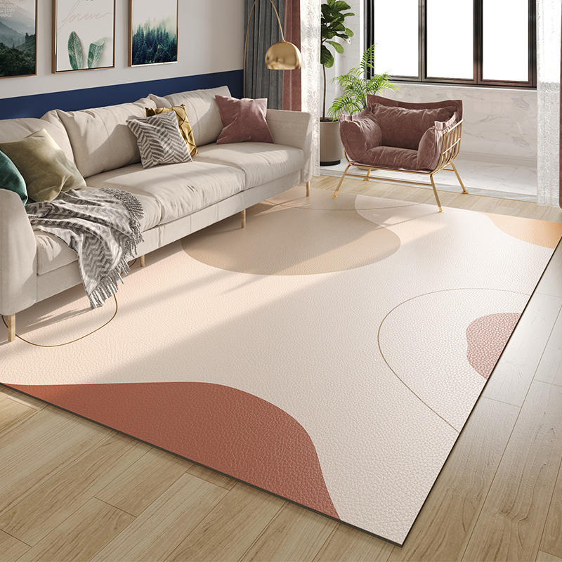 5ZV7 Wholesale Morandi Living Room Rugs Waterproof PVC Washable Lazy Coffee Table Mat Children Crawling Mat