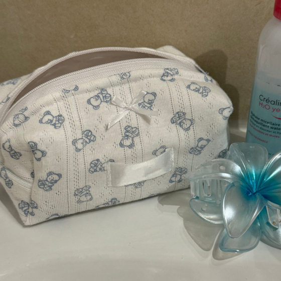 Cocoa Love Bear Cosmetic Bag High-value Skin Care Storage Bag Cartoon Animation Portable Wash Bag