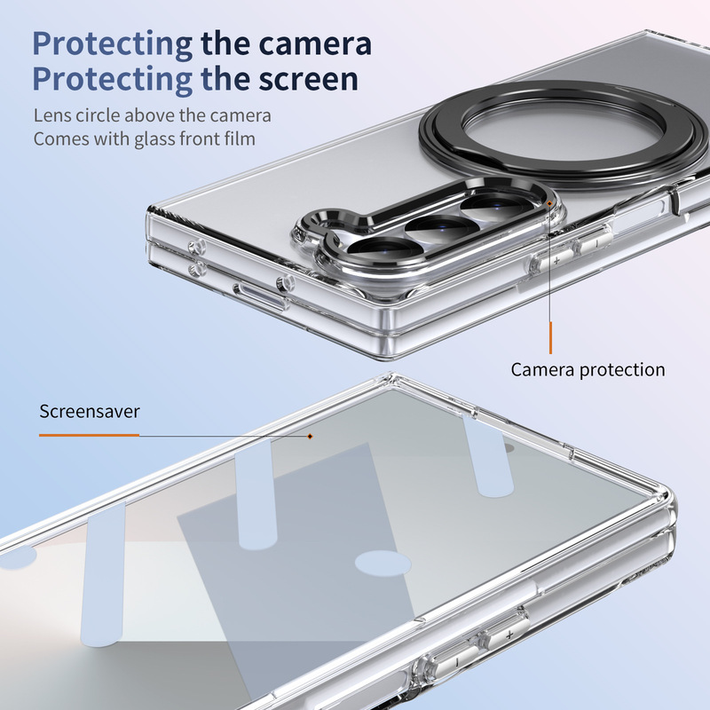 国境を越えて適用可能なサムスン zfold7 携帯電話ケース強化フィルム Galaxy zfold 40% off スタックスクリーン超薄型 PC 保護カバー|undefined
