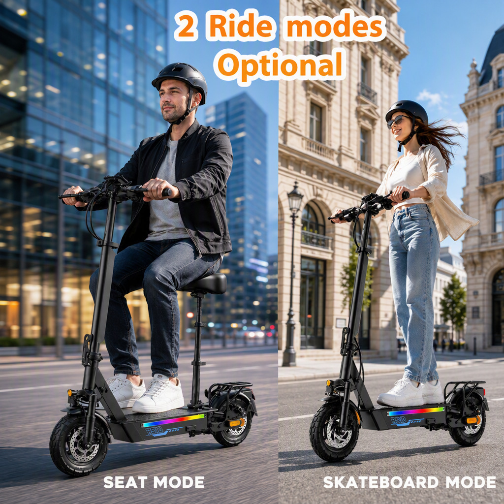 European and American overseas warehouse cross-border electric scooter with long range, 10-inch foldable, 1200W high power, long range for adults