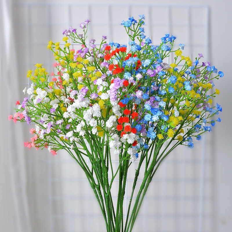Artificial Flower Gypsophila 42cm Wedding Bouquet Soft Plastic Fake Flower High-End Home Decoration Photography Ornaments Wholesale