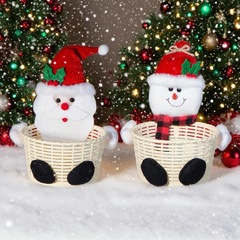 Xingyan クリスマス装飾キャンディバスケットクリスマスデスクトップ装飾品子供のキャンディバスケットクリスマス装飾ギフト