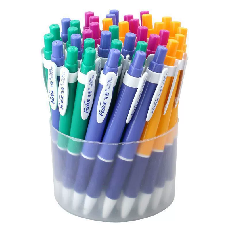 Ballpoint pen for elementary school students, blue coloured pencils for office, bullet, 0.7mm, wholesale