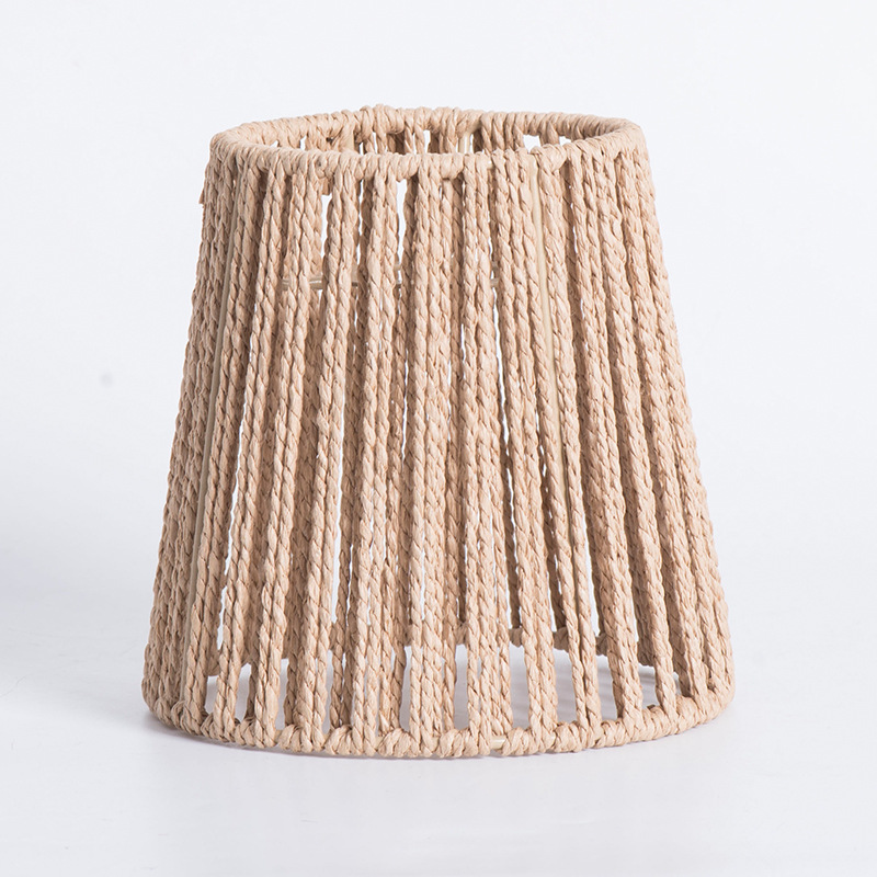 Nueva pantalla de lámpara de estilo chino, tiendas de ropa de alojamiento residencial, restaurante, sala de té, decoración de lámpara de cuerda de papel Zen creativa
