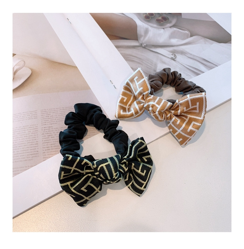 Korea Retro Printed Cute Little Bowknot Hair Scrunchies display picture 16