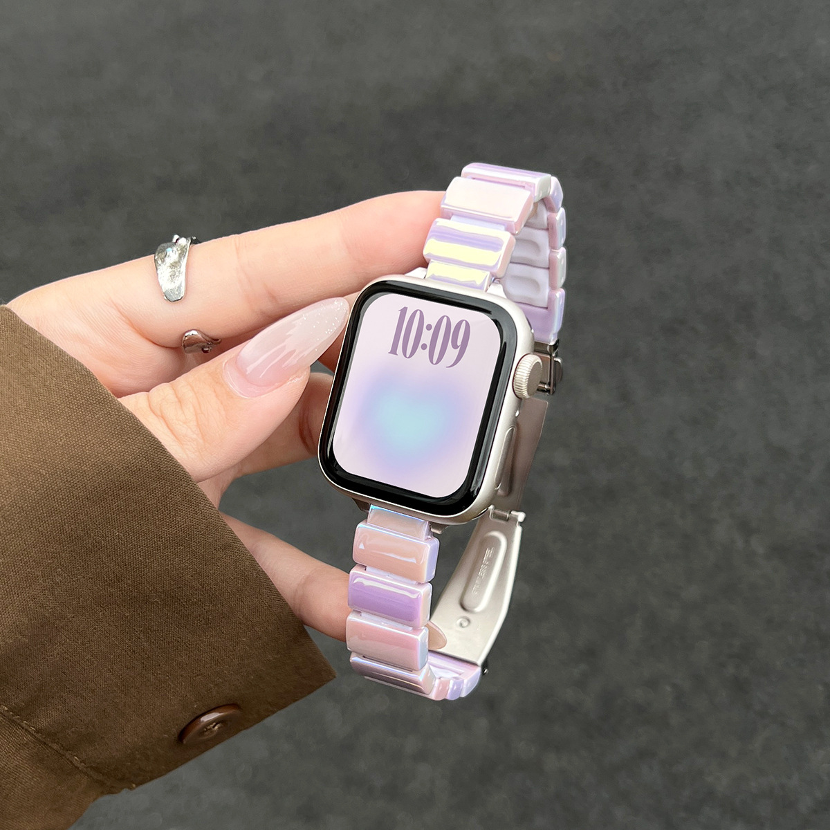 Correa de Silicona para Reloj Inteligente S11 S9/8 de PC, Galvanizado, para iWatch