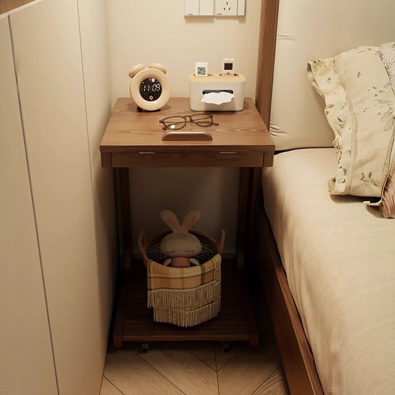 Substitución de mesas de cabecera nicho de diseño familiar dormitorio 2025 explosión creativa mesas de cabecera varios estantes de artículos