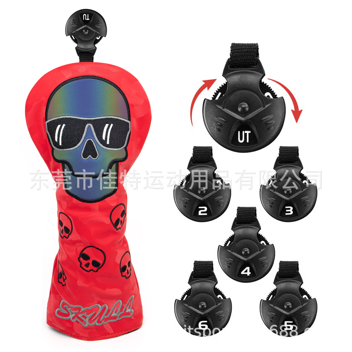 Cráneo cubierta del Club de Golf conjunto completo varilla de hierro N ° 1 calle pequeña pierna de pollo varilla de madera putter tapa protectora cubierta fábrica