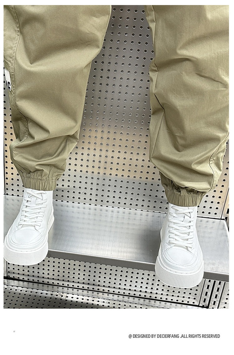 Herrenbekleidungsmarke aus Eisseide, Freizeithosen für Männer, dünne Sommeroveralls, Haremshosen für Männer mit Knöchelschnürung, lange Hosen_voghion.com