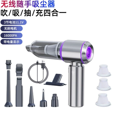 Tozsoranlar Vacuum Cleaner and Blower, Handheld Mini - brushless-three-speed-adjustment-with-power-display111v-silver-purpletype-c-charging15003-filter-element