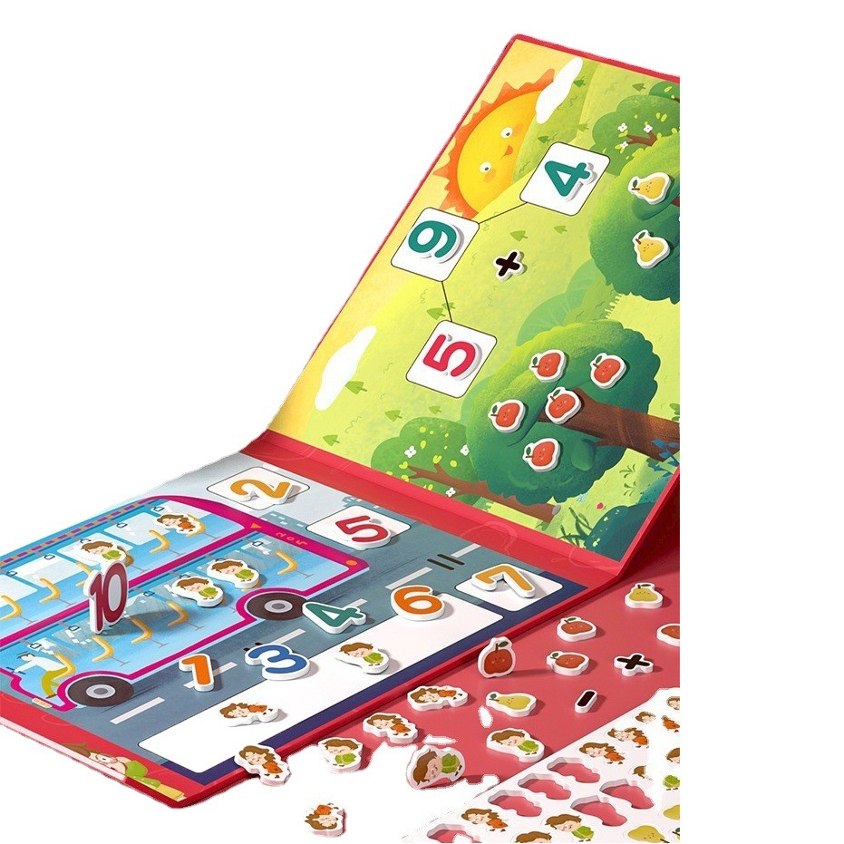 Kindergarten Grado Uno descomposición digital estudiante de escuela primaria Ilustración aritmética de juguete dentro de 10 adición y resta artefactos de ayuda para la enseñanza