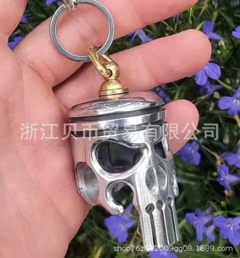 Nuevo cráneo llavero accesorios creativo metal colgante portátil horror elemento decorativo colgante