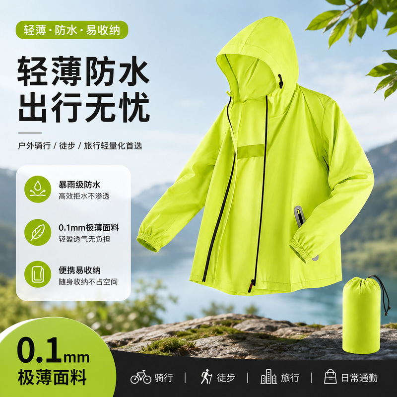Ultra-Thin Breathable Raincoat Set for Summer, Unisex, Split-Piece, Full-Body Storm-Proof, Suitable for Delivery Riding, Hiking, and Outdoor Activities Ultra-Thin Breathable Raincoat Set for Summer, Unisex, Split-Piece, Full-Body Storm-Proof, Suitable for Delivery Riding, Hiking, and Outdoor Activities