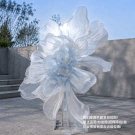 展厅婚庆装饰花欧根纱花瓣橱窗婚庆舞台布艺造型成品手工diy材料